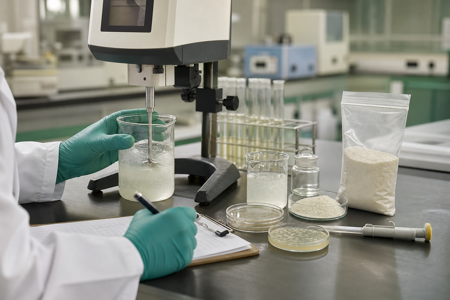 Quality laboratory evaluating guar gum